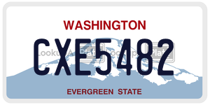 CXE5482  license plate in WA
