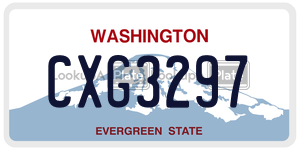 CXG3297  license plate in WA