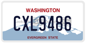 CXL9486  license plate in WA
