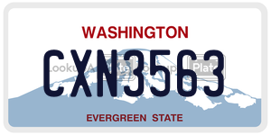 CXN3563  license plate in WA