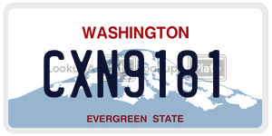 CXN9181  license plate in WA