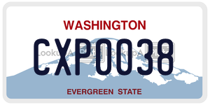 CXP0038  license plate in WA