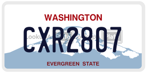 CXR2807  license plate in WA