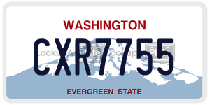 CXR7755  license plate in WA