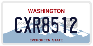 CXR8512  license plate in WA