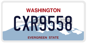 CXR9558  license plate in WA