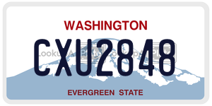 CXU2848  license plate in WA