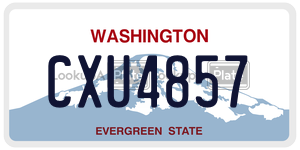 CXU4857  license plate in WA