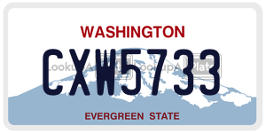 CXW5733  license plate in WA