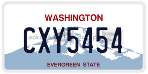 CXY5454  license plate in WA