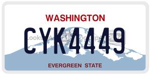 CYK4449  license plate in WA