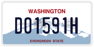 D01591H  license plate in WA