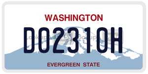 D02310H  license plate in WA