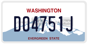 D04751J  license plate in WA