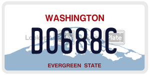 D0688C  license plate in WA