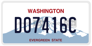 D07416C  license plate in WA