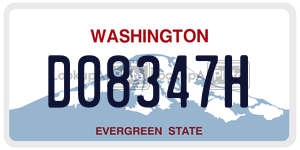 D08347H  license plate in WA