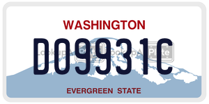 D09931C  license plate in WA