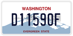 D11590F  license plate in WA