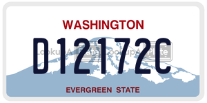 D12172C  license plate in WA