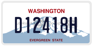 D12418H  license plate in WA
