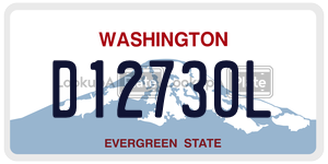 D12730L  license plate in WA