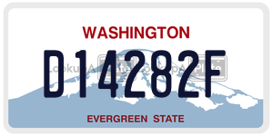 D14282F  license plate in WA