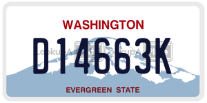 D14663K  license plate in WA