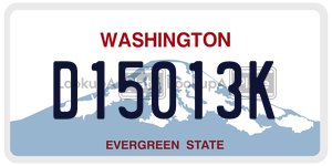 D15013K  license plate in WA