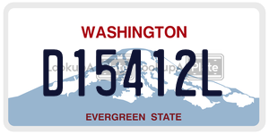 D15412L  license plate in WA