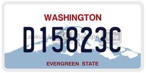 D15823C license plate in Washington