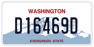 D16469D  license plate in WA