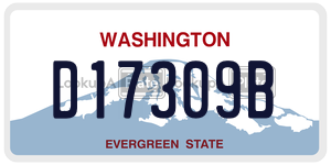 D17309B license plate in Washington