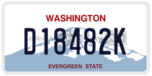 D18482K  license plate in WA