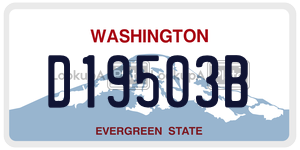 D19503B  license plate in WA