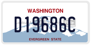 D19686C license plate in Washington