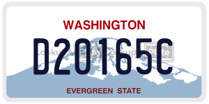 D20165C  license plate in WA