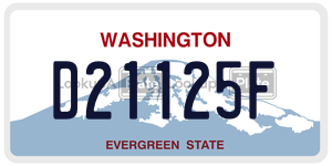 D21125F  license plate in WA