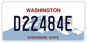 D22484E  license plate in WA