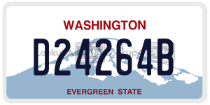 D24264B license plate in Washington