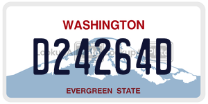 D24264D license plate in Washington