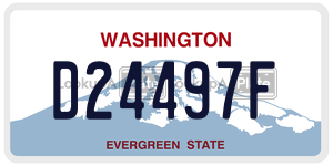 D24497F  license plate in WA