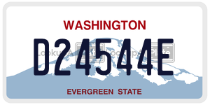 D24544E license plate in Washington