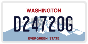 D24720G  license plate in WA
