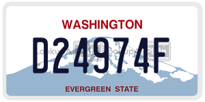 D24974F license plate in Washington