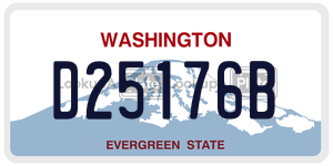 D25176B  license plate in WA