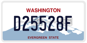 D25528F  license plate in WA