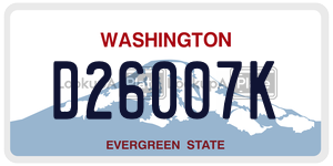 D26007K  license plate in WA