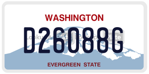 D26088G  license plate in WA