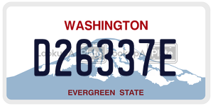 D26337E  license plate in WA